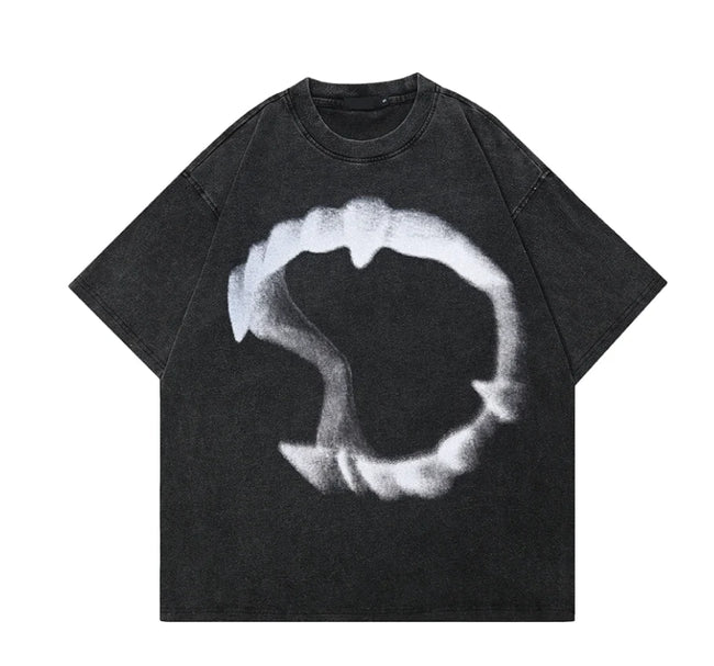 Fangs Graphic Acid Wash T-Shirt Hover Image