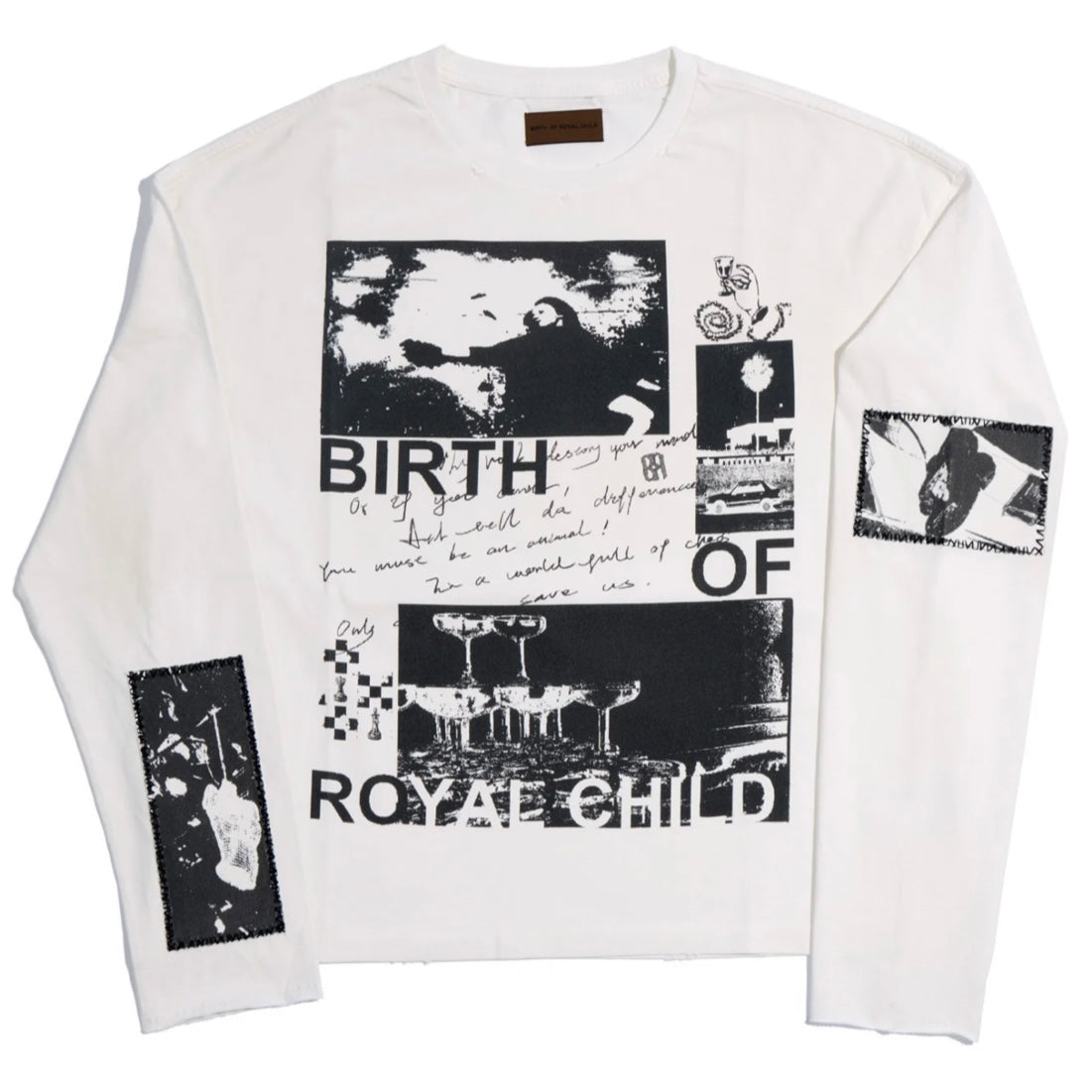 Birth Of A Royal Child 90s Hollywood Long Sleeve Tee WHT　