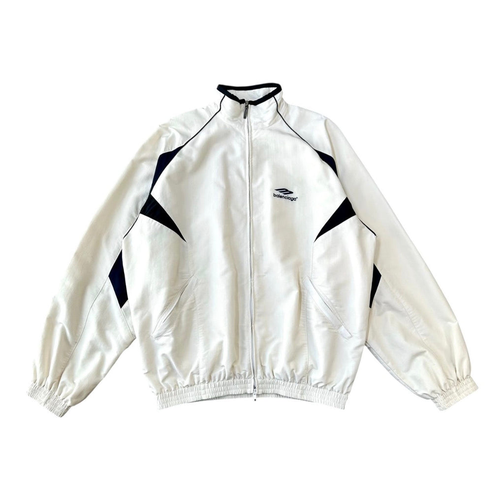 Balenciaga 3B Sports Icon Track Jacket Cream/Blue