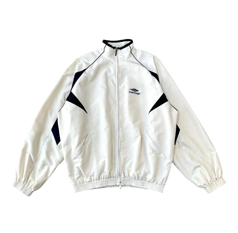 Balenciaga 3B Sports Icon Track Jacket Cream/Blue