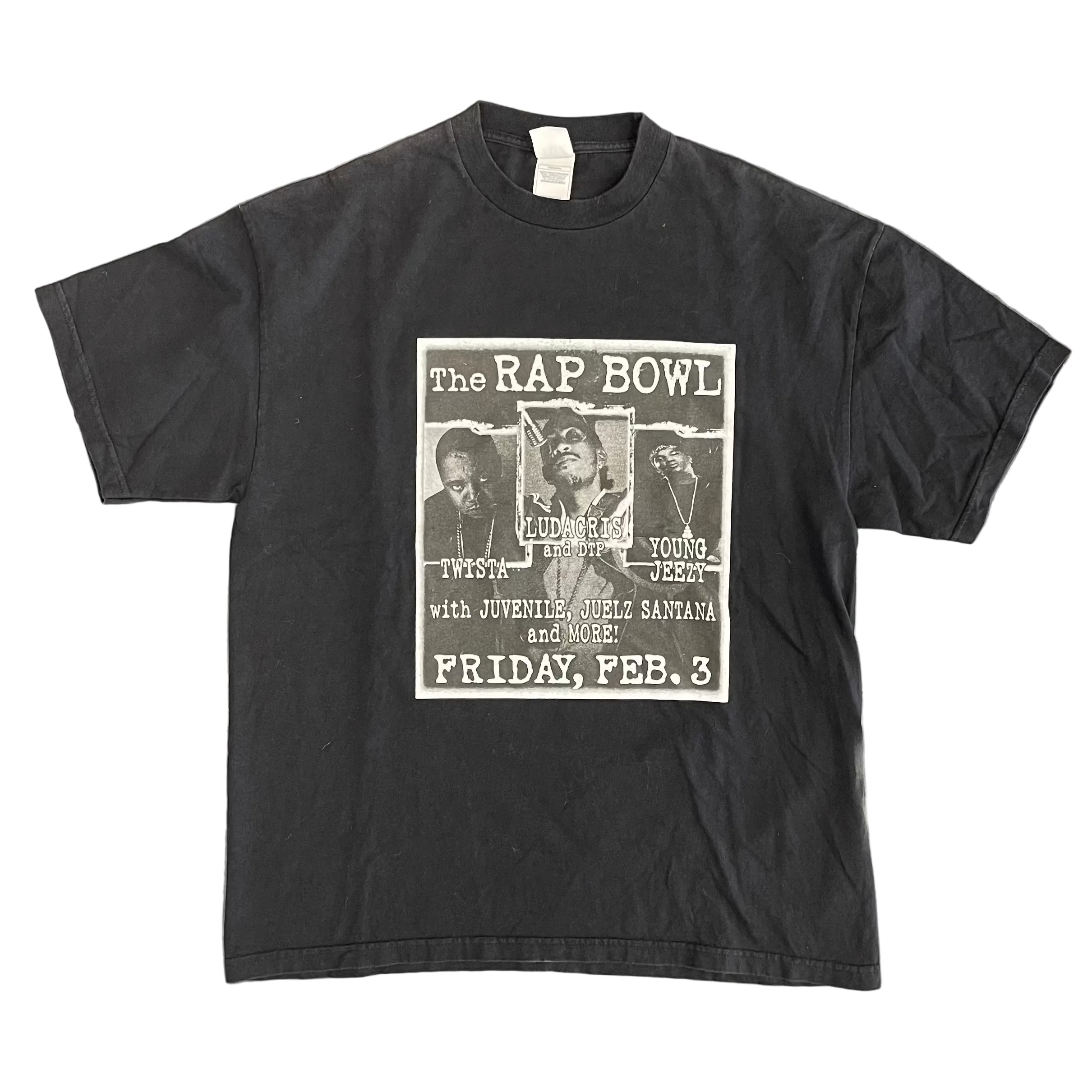 Vintage Rap Bowl 2006 Luda Jeezy Tee Black