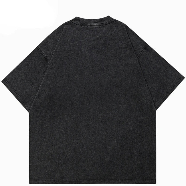'If i'm Lost Please Don't Find Me' Acid Washed Graphic T-Shirt Main Image