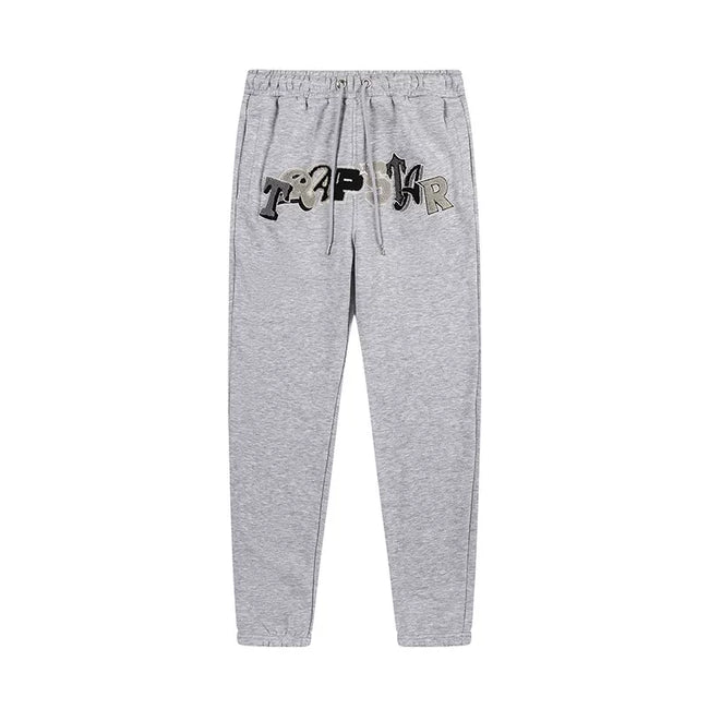 Trapstar Style Autumn/Winter Camo Patchwork Sweatpants - Heather Grey Hover Image