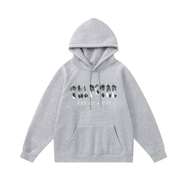 Trapstar Style Autumn/Winter Decoded Graphic Hoodie - Heather Grey Hover Image