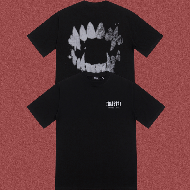 Trapstar Grills & Fangs Back Graphic Tee - Black Hover Image