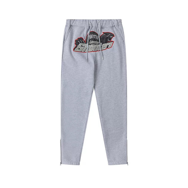 Trapstar Style Autumn/Winter Shooters Panther Graphic Sweatpants - Heather Grey Hover Image