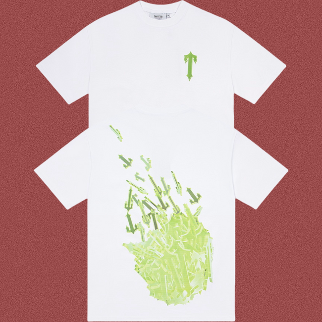 Trapstar Neon Green Multi-T Explosion Tee - White Hover Image