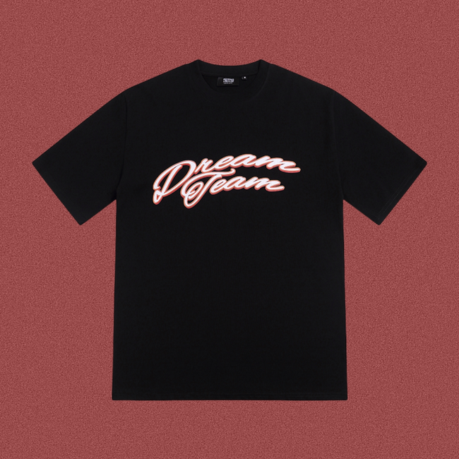 Trapstar "Dream Team" Script Logo Tee - Black/Pink Hover Image