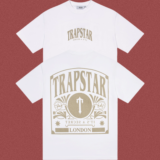 Trapstar Vintage Art Frame Graphic Tee - White/Khaki Hover Image