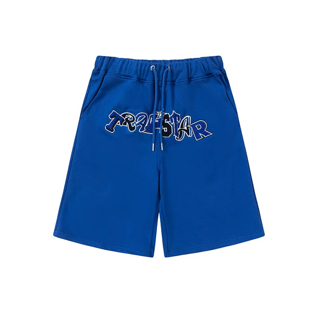 Trapstar Graffiti Logo Sweat Shorts - Royal Blue Hover Image