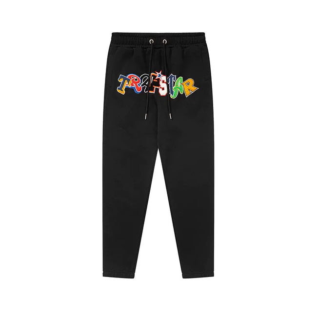 Trapstar Style Autumn/Winter Multi-Color Patchwork Sweatpants - Black Hover Image