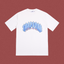 Trapstar Blue Gradient Arch Logo Tee - White