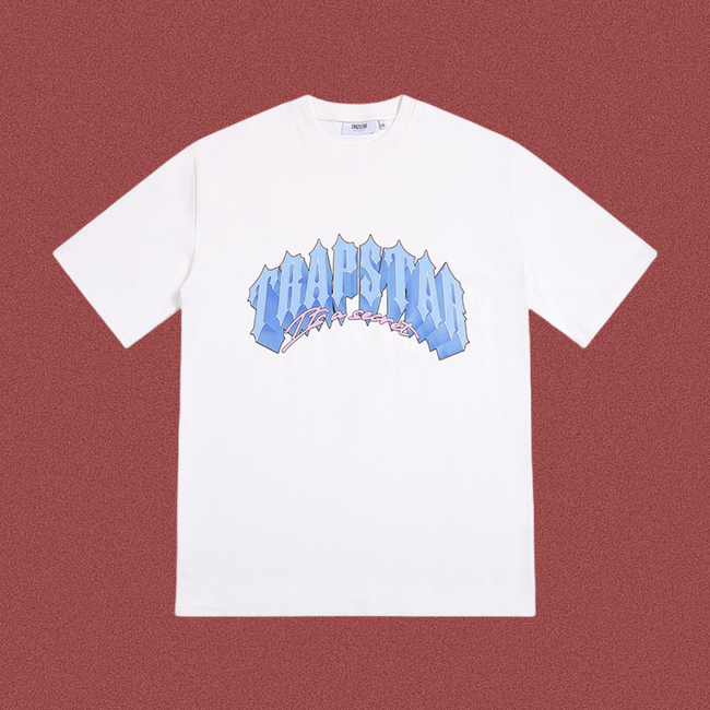 Trapstar Blue Gradient Arch Logo Tee - White Hover Image