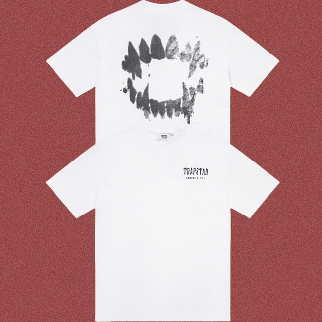 Trapstar Grills & Fangs Back Graphic Tee - White Hover Image