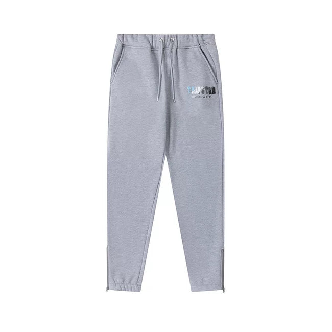 Trapstar Style Autumn/Winter Blue Hip-Print Sweatpants - Heather Grey Hover Image