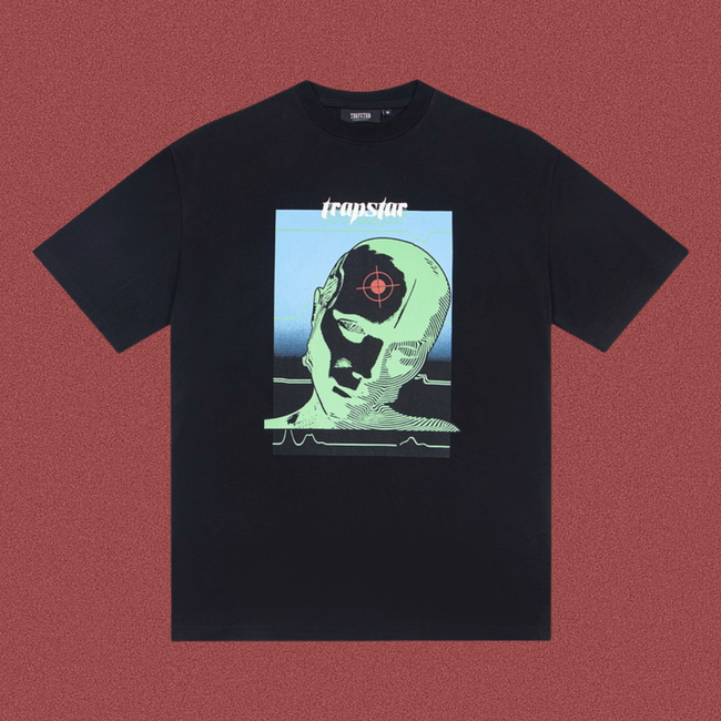 Trapstar Cyberpunk Target Head Graphic Tee - Black Hover Image