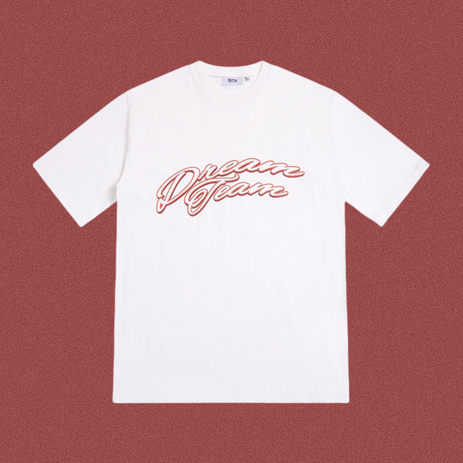 Trapstar "Dream Team" Script Logo Tee - White/Red Hover Image