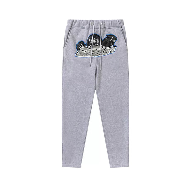 Trapstar Style Autumn/Winter Blue & Black Shooters Sweatpants - Heather Grey Hover Image