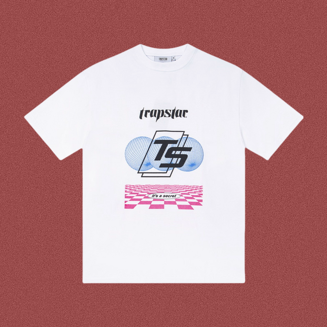 Trapstar Checkered Grid "TS" Graphic Tee - White Hover Image