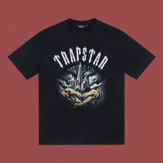 Trapstar Castle Hands Graphic Tee - Black Hover Image