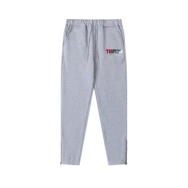 Trapstar Style Autumn/Winter Red-Black-White Hip-Print Sweatpants - Heather Grey Hover Image