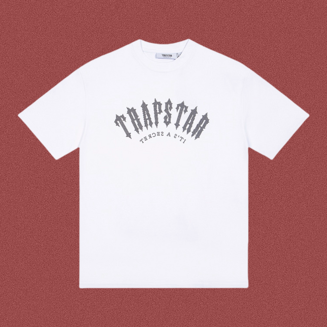 Trapstar Spiky Gothic Arch Logo Tee - White Hover Image