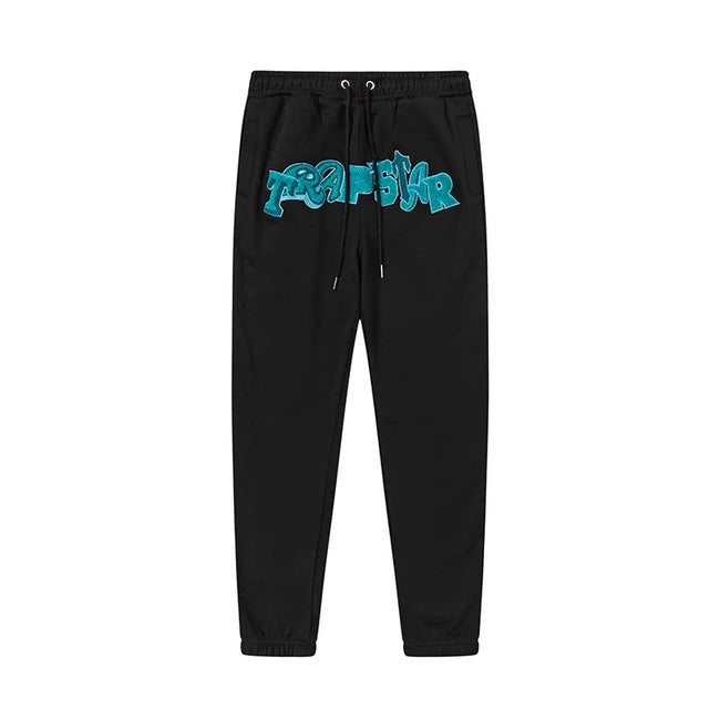 Trapstar Style Autumn/Winter Teal & Blue Gradient Sweatpants - Black Hover Image