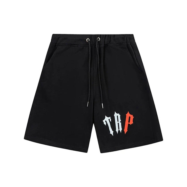 Trapstar Gothic Arch TRP Lower Leg Sweat Shorts - Black Hover Image