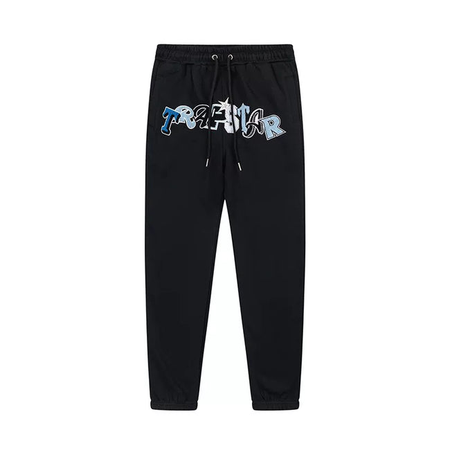 Trapstar Style Autumn/Winter Blue & White Gradient Sweatpants - Black Hover Image