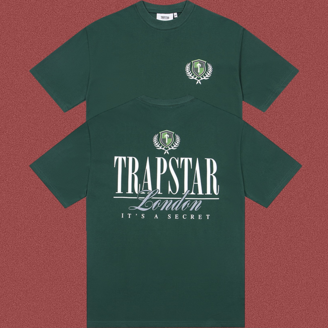 Trapstar Crest & London Script Graphic Tee - Forest Green Hover Image