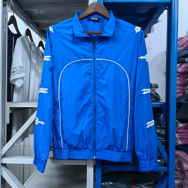 Trapstar Piping Track Jacket - Royal Blue/White Hover Image