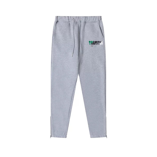 Trapstar Style Autumn/Winter Green-Black-White Hip-Print Sweatpants - Heather Grey Hover Image