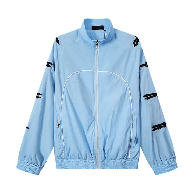Trapstar Piping Track Jacket - Sky Blue/Black Hover Image