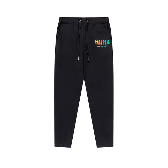 Trapstar Style Autumn/Winter Hip-Print Casual Sweatpants - Black Hover Image
