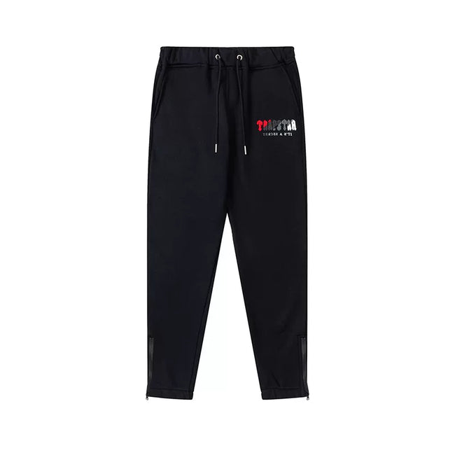 Trapstar Style Autumn/Winter Red-Black-White Hip-Print Sweatpants - Black Hover Image
