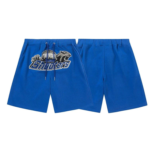 Trapstar London Shooters Panther Patch Sweat Shorts - Royal Blue Hover Image