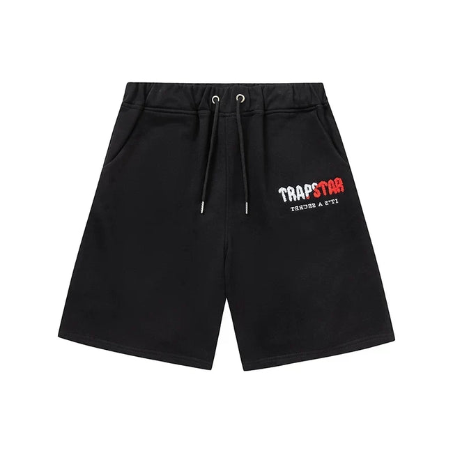Trapstar It's A Secret Logo Sweat Shorts - Black/Red Hover Image