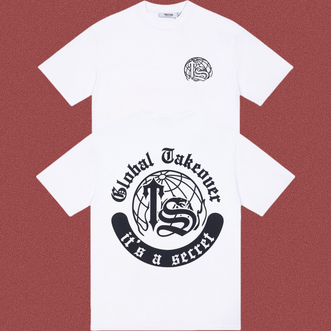 Trapstar Global Takeover Globe & "TS" Graphic Tee - White Hover Image