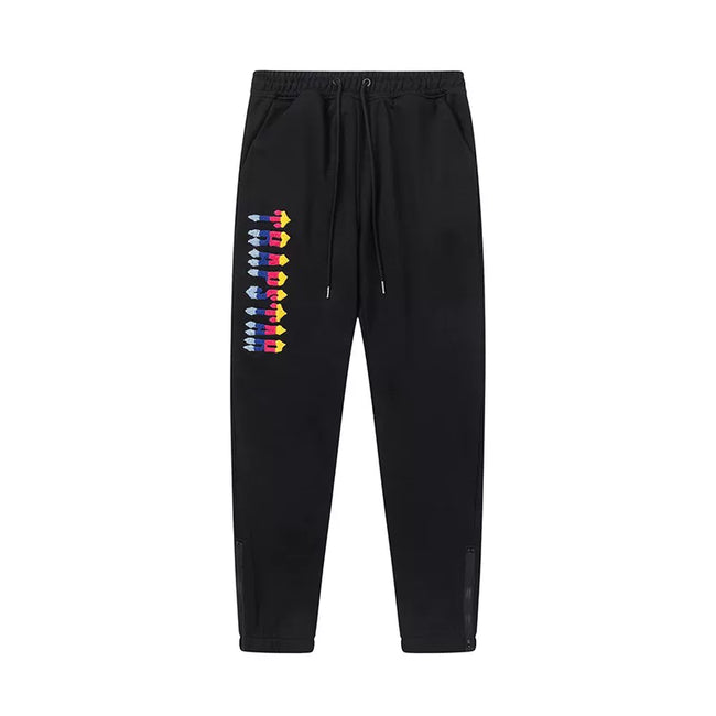 Trapstar Style Autumn/Winter Side-Leg Gradient Logo Sweatpants - Black Hover Image