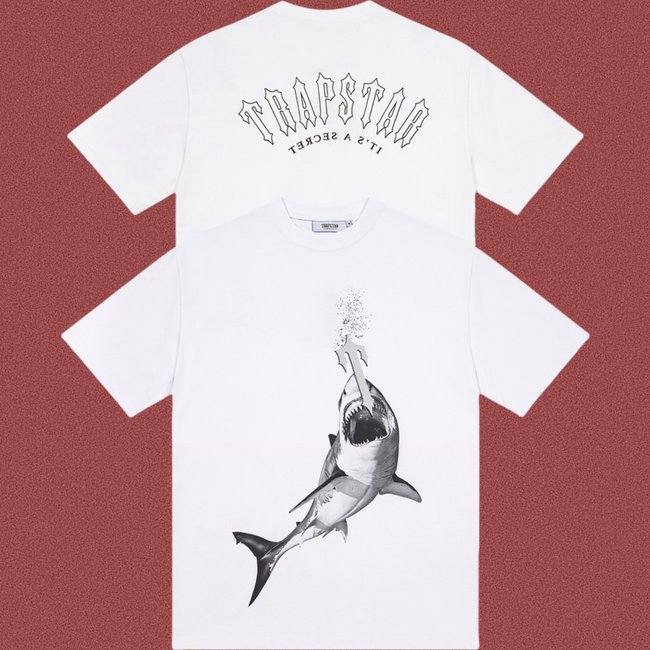 Trapstar Shark Bite Graphic Tee - White Hover Image