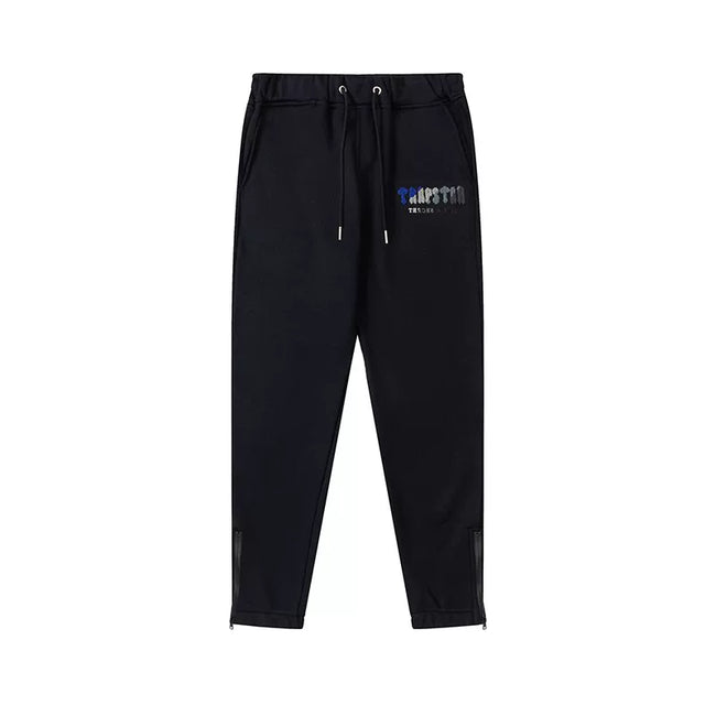 Trapstar Style Autumn/Winter Blue Hip-Print Sweatpants - Black Hover Image