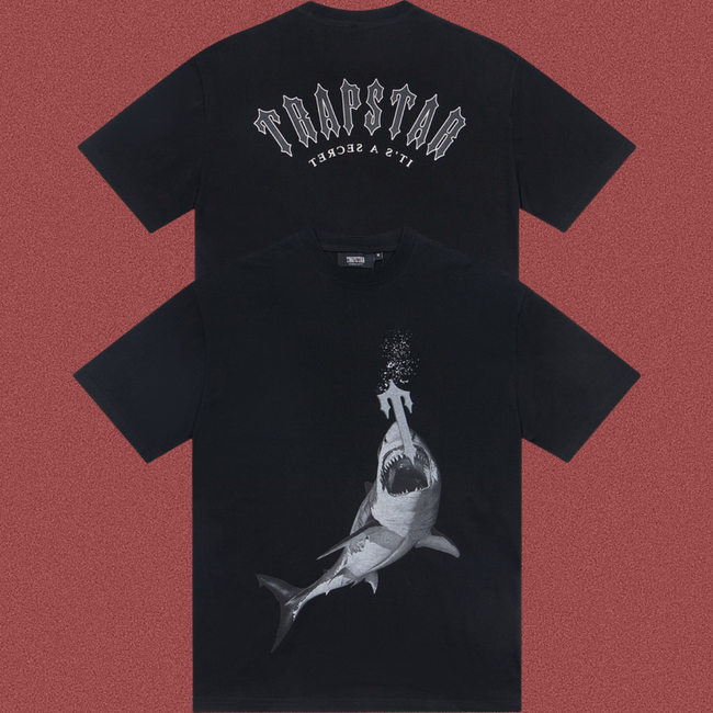 Trapstar Shark Bite Graphic Tee - Black Hover Image