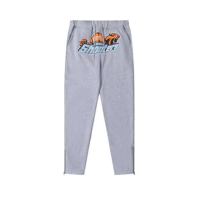Trapstar Style Autumn/Winter Blue & Orange Shooters Sweatpants - Heather Grey Hover Image