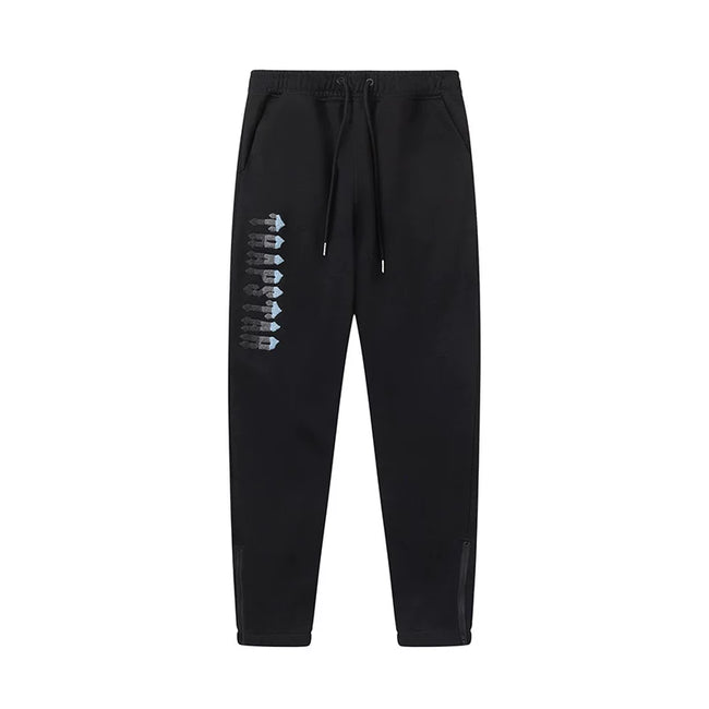 Trapstar Style Autumn/Winter Side-Leg Gradient Logo Sweatpants - Black/Blue Hover Image
