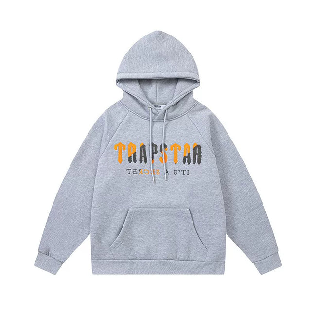 Trapstar Style Autumn/Winter Yellow-Grey Gradient Hoodie - Heather Grey Hover Image