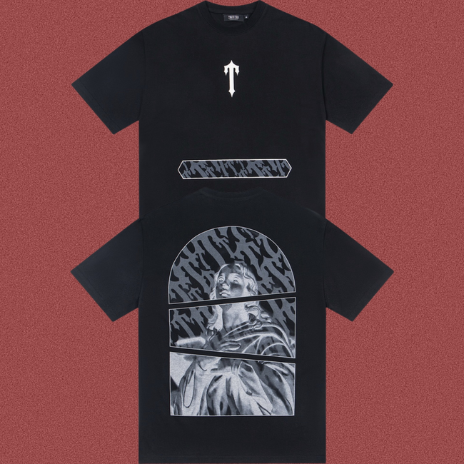 Trapstar Split Classical Statue Graphic Tee - Black Hover Image