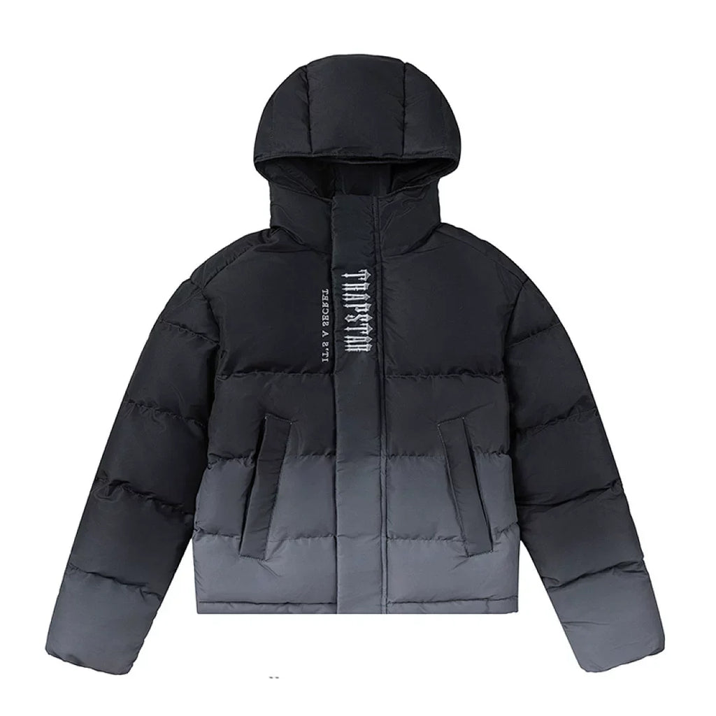 Trapstar Ombre Fade Puffer Jacket - Black/Grey