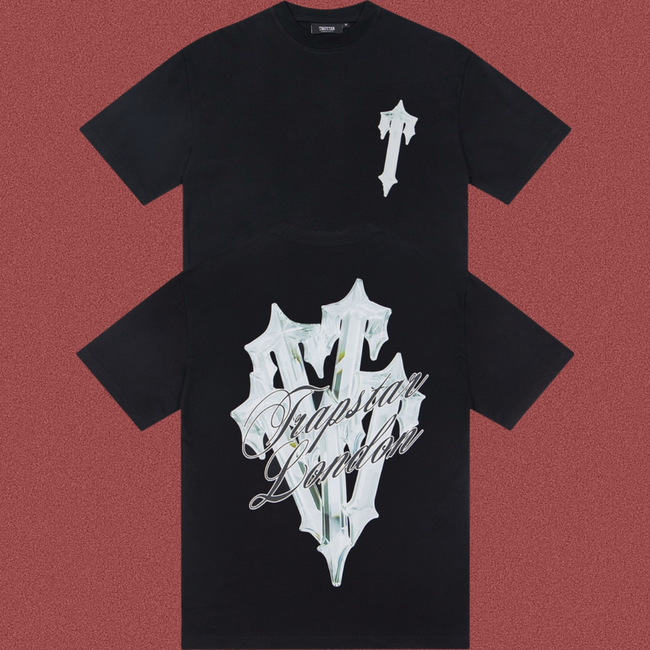 Trapstar Lily Flower & London Script Tee - Black Hover Image
