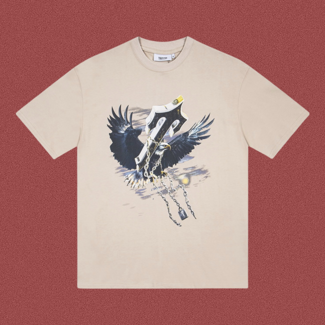 Trapstar Eagle & Broken Chains Graphic Tee - Sand/Khaki Hover Image