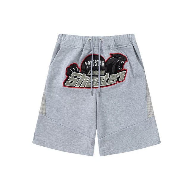 Trapstar London Shooters Panther Patch Sweat Shorts - Grey Hover Image